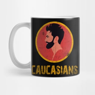caucasians  distressed Mug